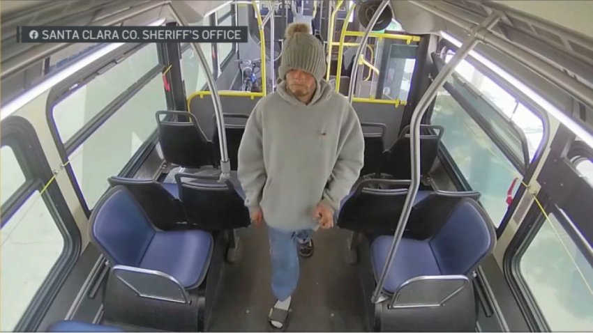 Surveillance footage captured a man suspected of exposing himself on a VTA bus in East San Jose. (June 18, 2025)