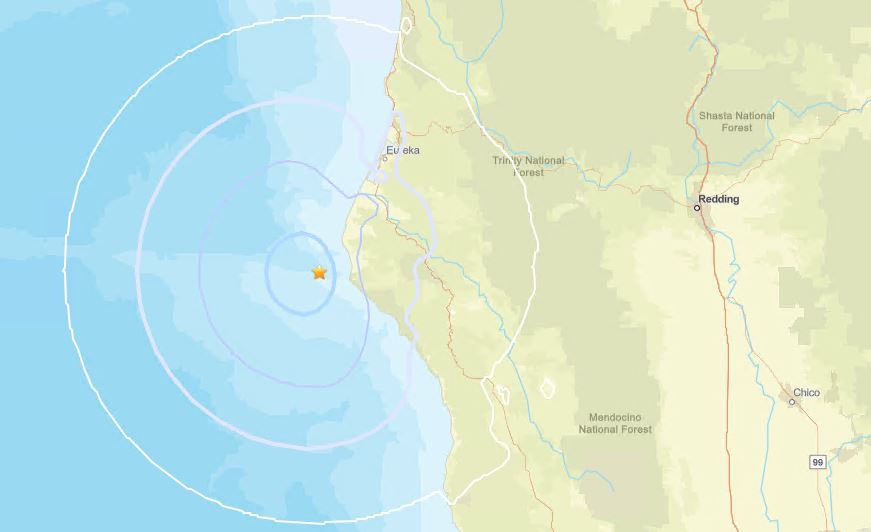 2 9 magnitude earthquake off Northern - Norcal Quake Map 0709 