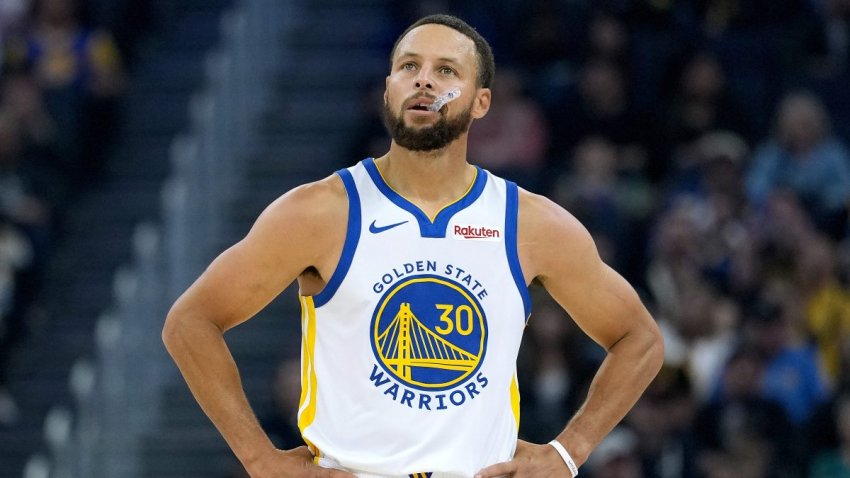 SAN FRANCISCO, CALIFORNIA – OCTOBER 17: Stephen Curry #30 of the Golden State Warriors looks on against the LA Clippers in the first half of an NBA preseason basketball game at Chase Center on October 17, 2025 in San Francisco, California. NOTE TO USER: User expressly acknowledges and agrees that, by downloading and or using this photograph, User is consenting to the terms and conditions of the Getty Images License Agreement. (Photo by Thearon W. Henderson/Getty Images)