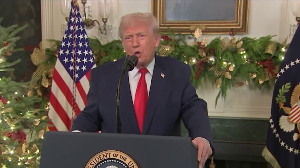 President Trump defends his economic policies in an 18-minute national address