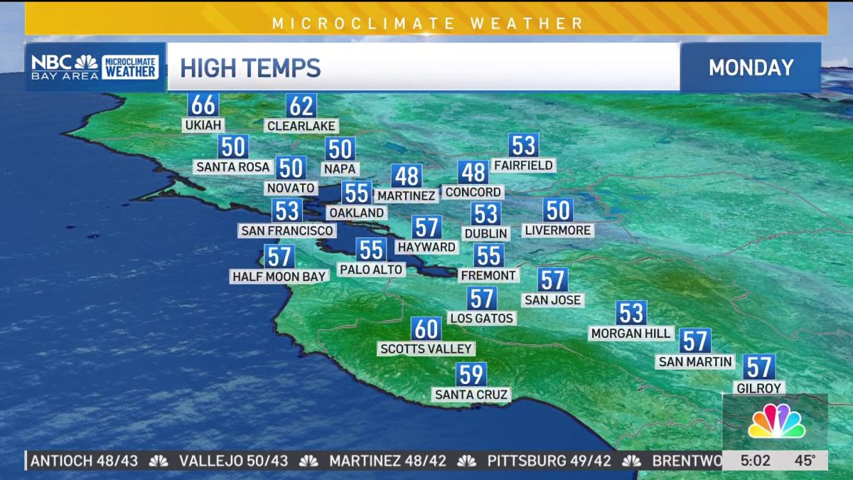 San Francisco Bay Area weather forecast – NBC Bay Area