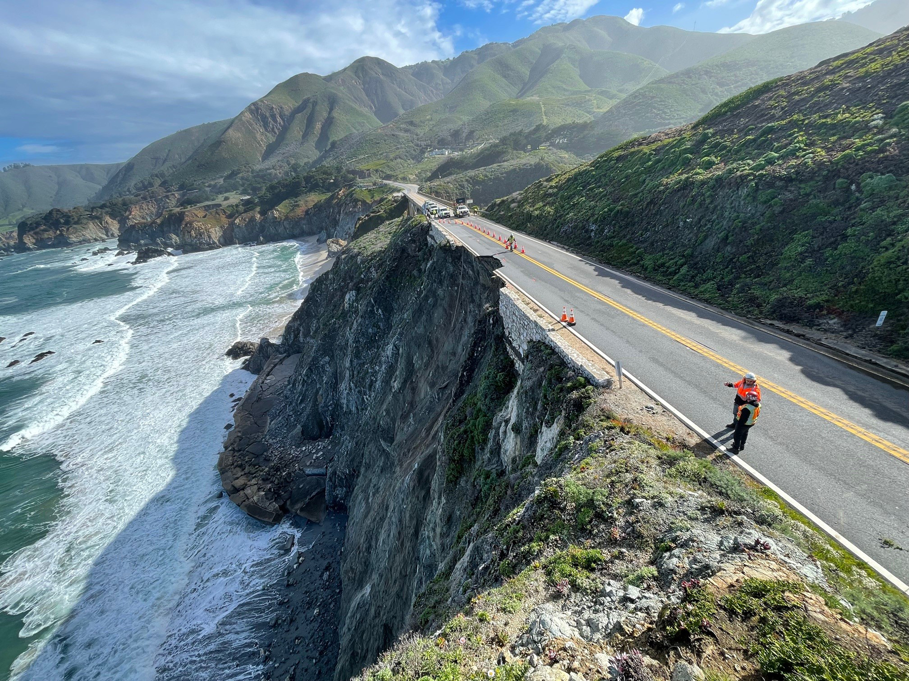 California's scenic Highway 1 near Big Sur reopens 3 years after damaging landslides