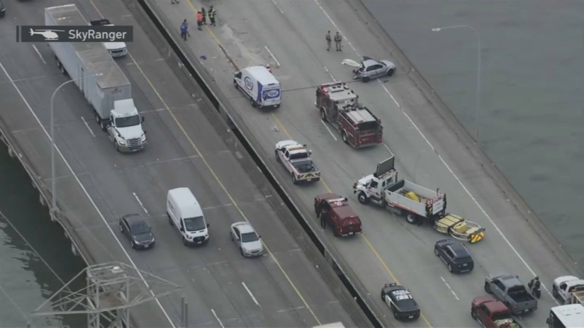 1 dead, 1 injured in crash on San Mateo Bridge