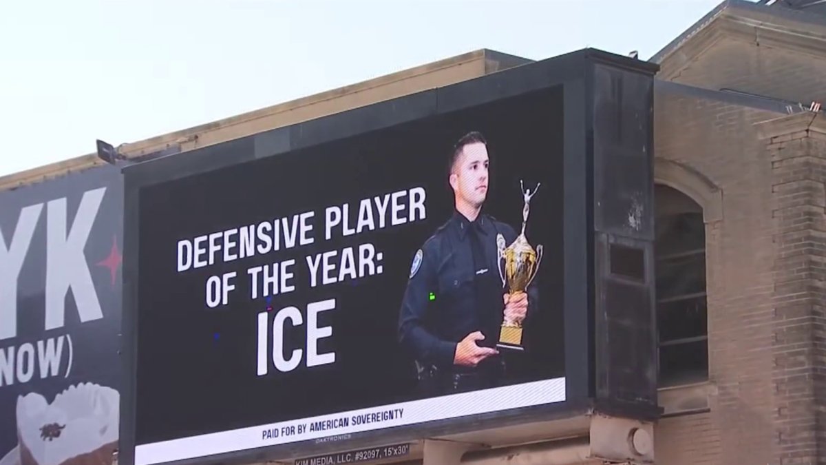 Pro-ICE billboards appear in San Francisco's Embarcadero ahead of Super Bowl LX