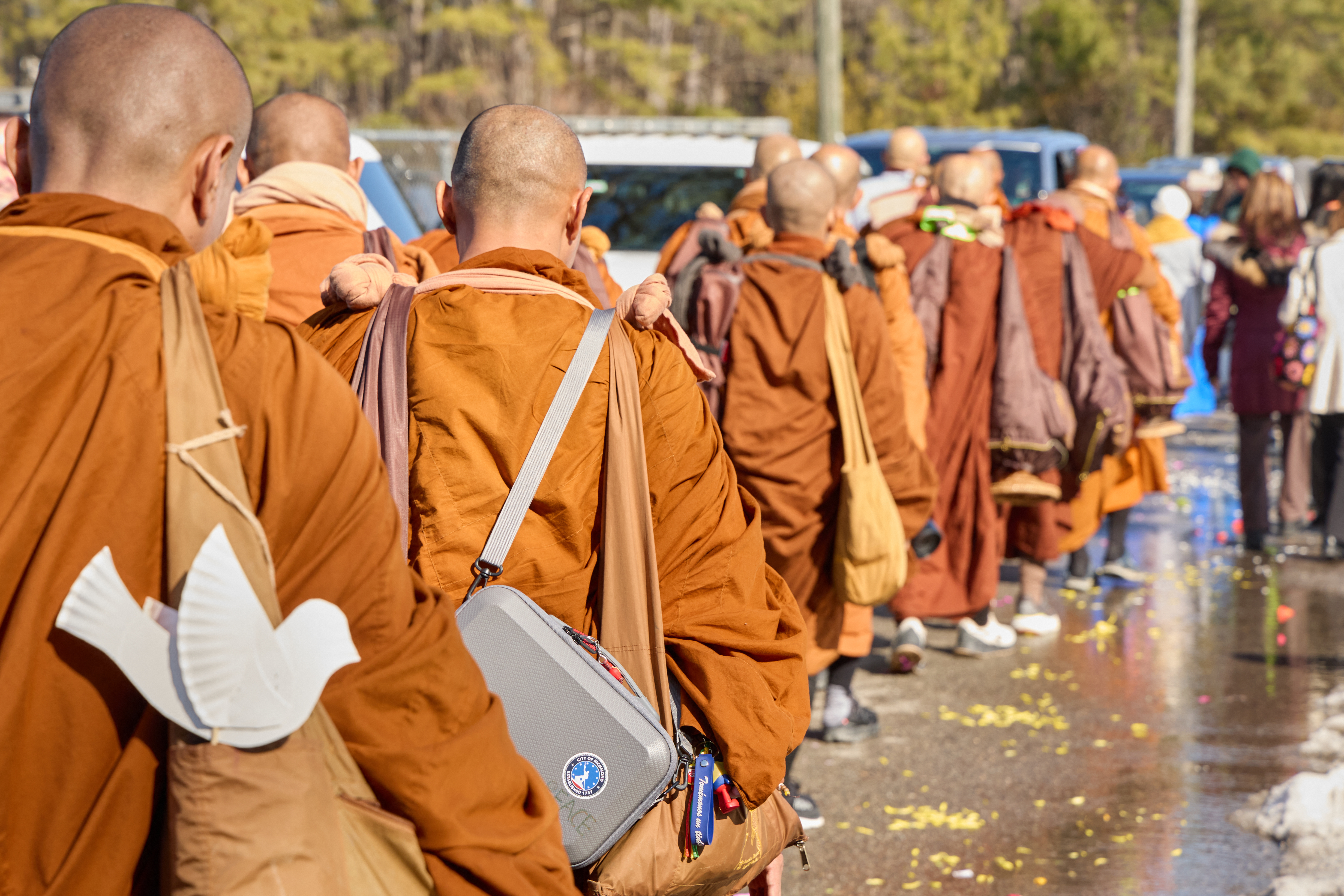 A 15-week ‘Walk for Peace' concludes with Buddhist monks' arrival in Washington