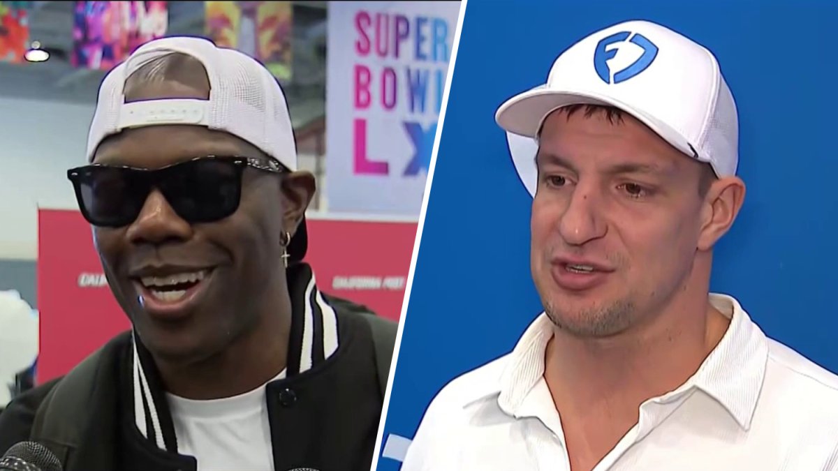 Rob Gronkowski, Terrell Owens talk Super Bowl LX at Radio Row in San Francisco