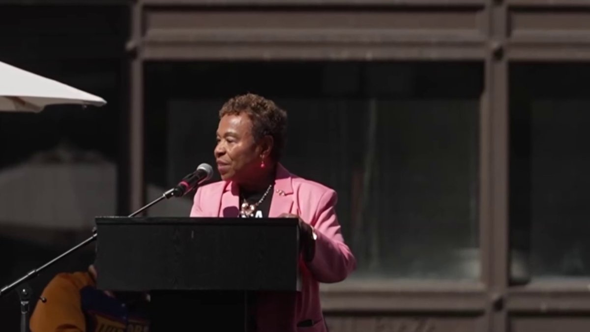 Watch: Oakland Mayor Barbara Lee speaks at Alysa Liu rally – NBC Bay Area