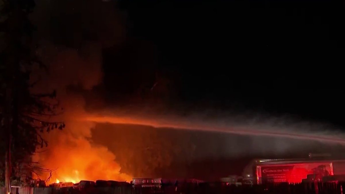 Crews contain fire involving large tires, vegetation in San Jose – NBC ...