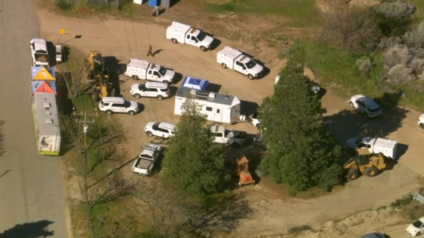 The scene of a large-scale animal rescue operation March 20, 2026 in Lake Hughes.