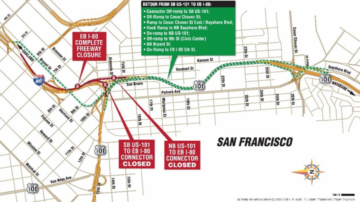 I-80 closure in San Francisco: What to know, timeline and detour maps