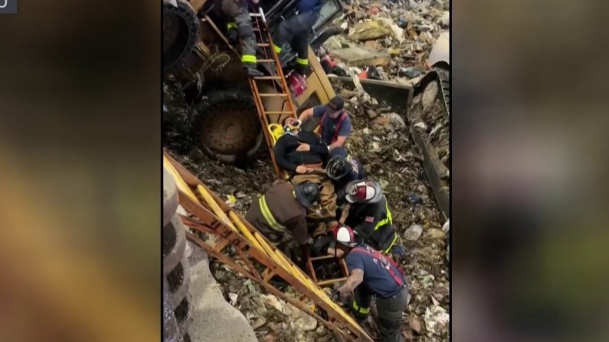 Firefighters rescue recycling facility worker in San Francisco