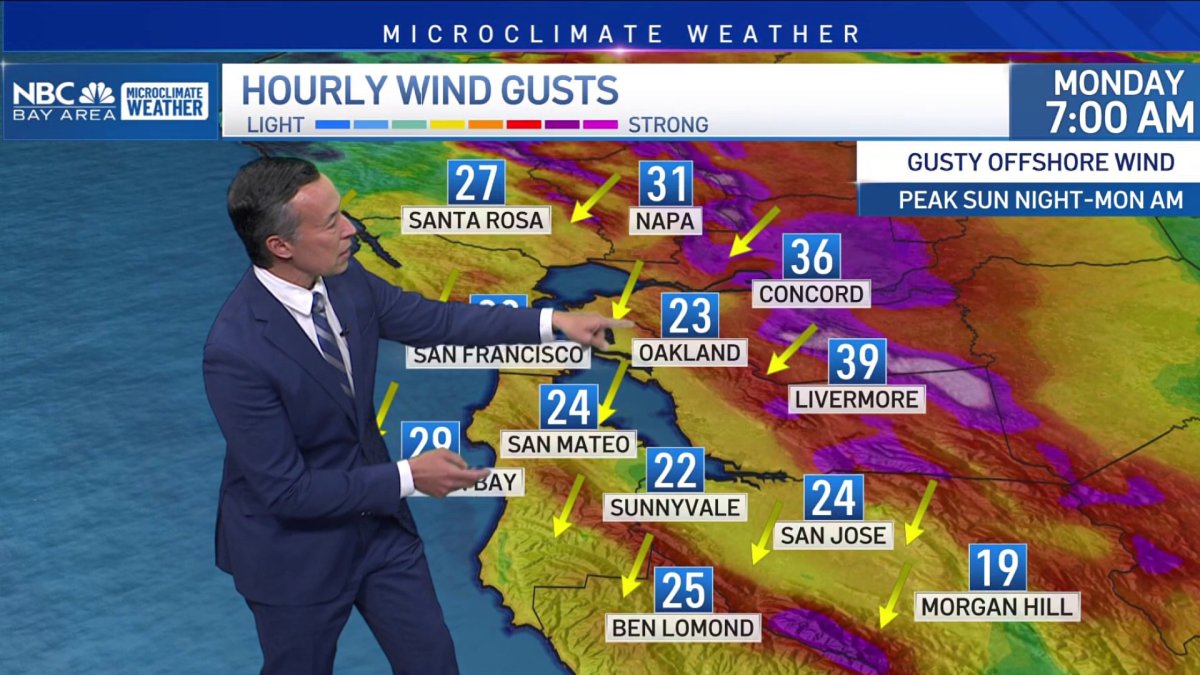 Rob’s forecast: wind impacts and fire danger to start Monday – NBC Bay Area