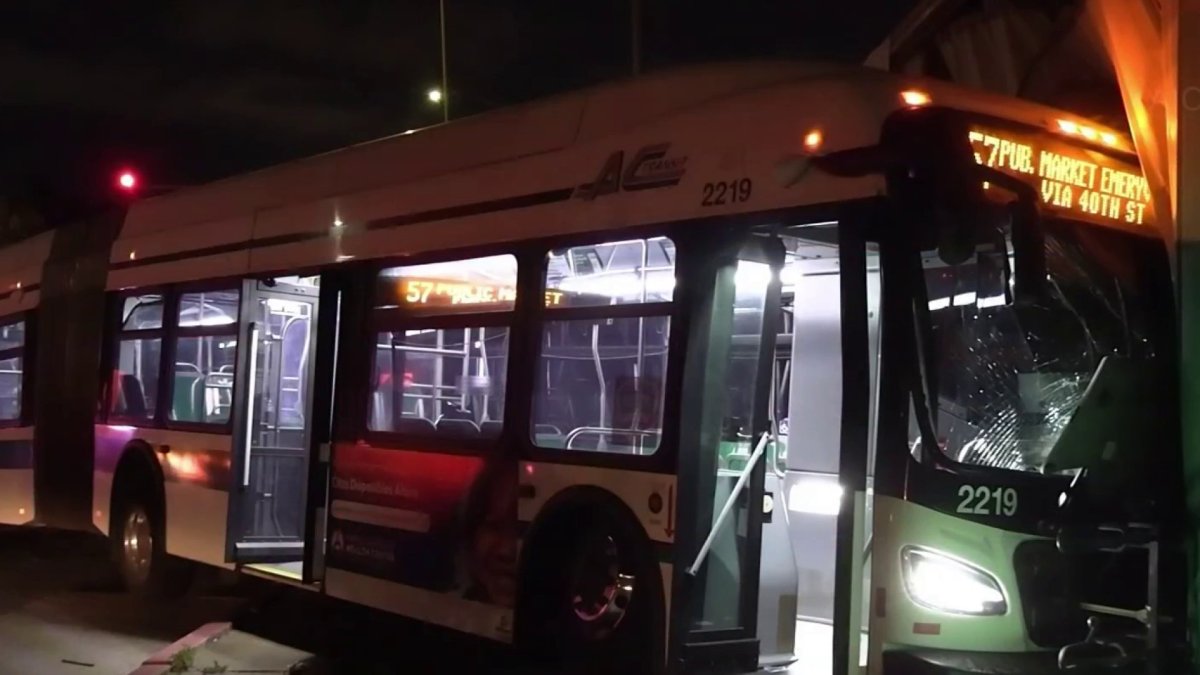 2 people hurt after AC Transit bus crashes into building in Oakland ...