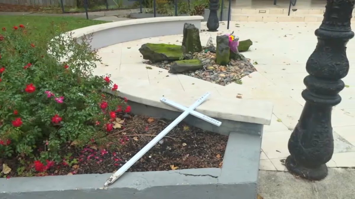 Vandals rip crosses out, desecrate memorials at Oakland church