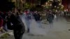 Video footage shows large groups of people fighting in Oakland