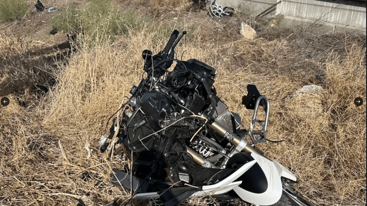 CHP officer runs to safety moments before SUV crushes motorcycle on I-80