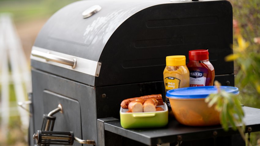 A barbecue grill is seen during the May Day national holiday long weekend in Krakow, Poland, on May 1, 2026. Majowka is a traditional festive period in Poland taking place during the first three days of May, widely celebrated as a time for rest and outdoor activities. The celebration includes May 1 (Labour Day), May 2 (commonly observed as a bridge day between public holidays), and May 3 (Constitution Day in Poland). (Photo by Marcin Golba/NurPhoto via Getty Images)