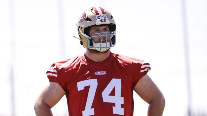 SANTA CLARA, CA – MAY 8: Carver Willis #74 of the San Francisco 49ers on the field during Rookie Minicamp at SAP Performance Facility on May 8, 2026 in Santa Clara, California. (Photo by Michael Zagaris/San Francisco 49ers/Getty Images)