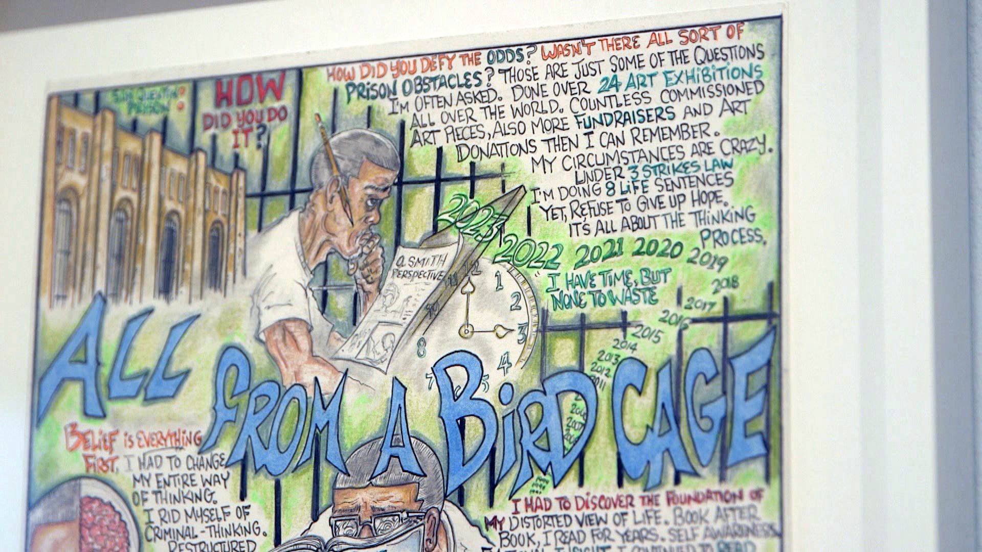 A self-portrait in prison is part of Orlando Smith’s art exhibition opening this weekend in SFMOMA.