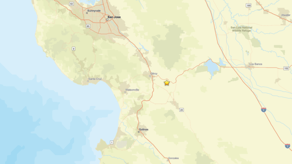 Preliminary 2.9 magnitude earthquake strikes near Gilroy