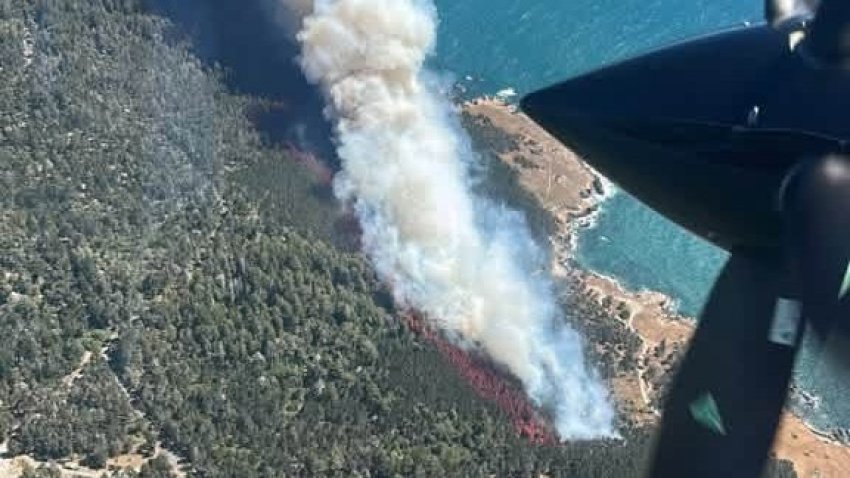 The Woodside Fire burns in Sonoma County.