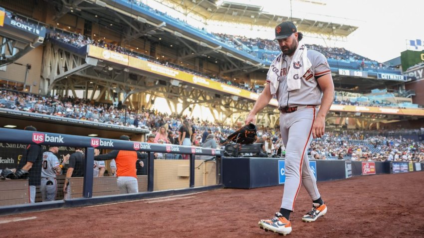 SAN DIEGO, CA – JULY 30: Robbie Ray #38 of the San Francisco Giants walks to the dugout prior to the game between the San Francisco Giants and the San Diego Padres at Petco Park on Thursday, July 30, 2026 in San Diego, California. (Photo by Brendon Baranov/MLB Photos via Getty Images)