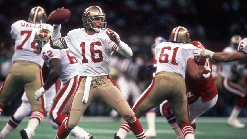 Football: Super Bowl XXIV: San Francisco 49ers QB Joe Montana (16) in action vs Denver Broncos at Louisiana Superdome.New Orleans, LA 1/28/1990CREDIT: John Biever (Photo by John Biever /Sports Illustrated via Getty Images)(Set Number: X39288 TK2 R1 F6 )