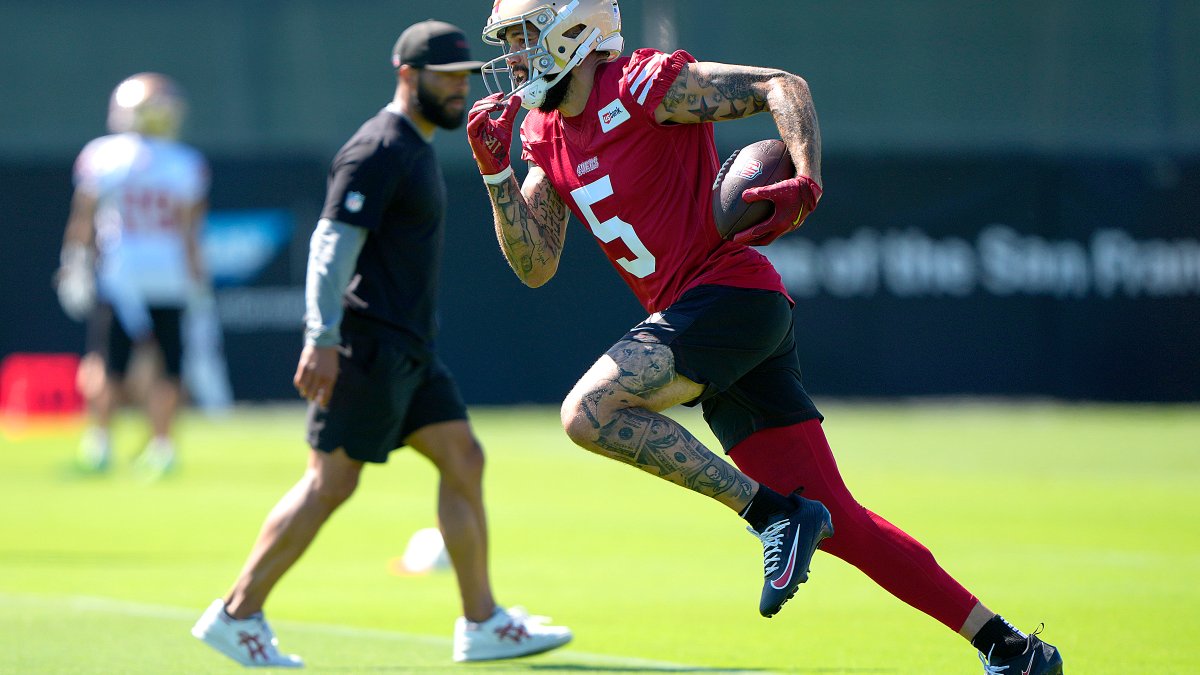 Mike Evans sidelined by quad strain, Deebo Samuel remains active in hectic camp for 49ers' receivers