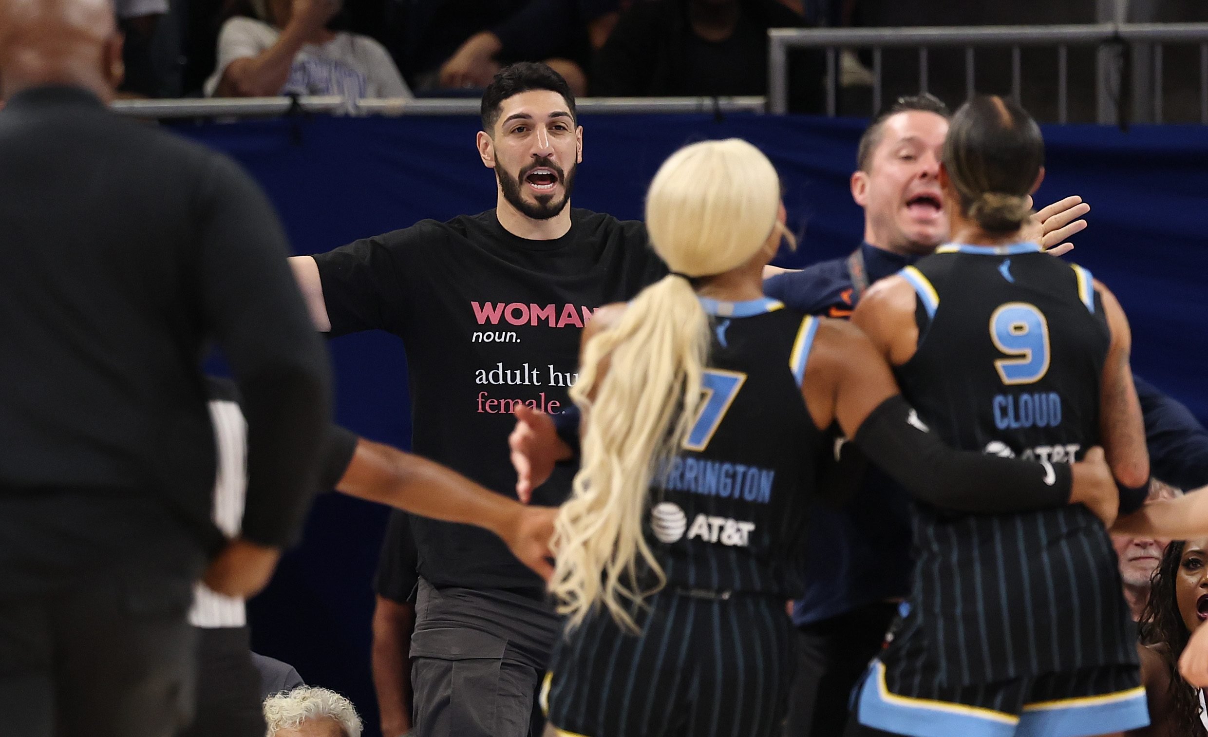 Enes Kanter Freedom ejected from Fever-Sky game after being confronted by Natasha Cloud