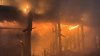 Abandoned railway trestle near EBMUD plant in Oakland catches fire