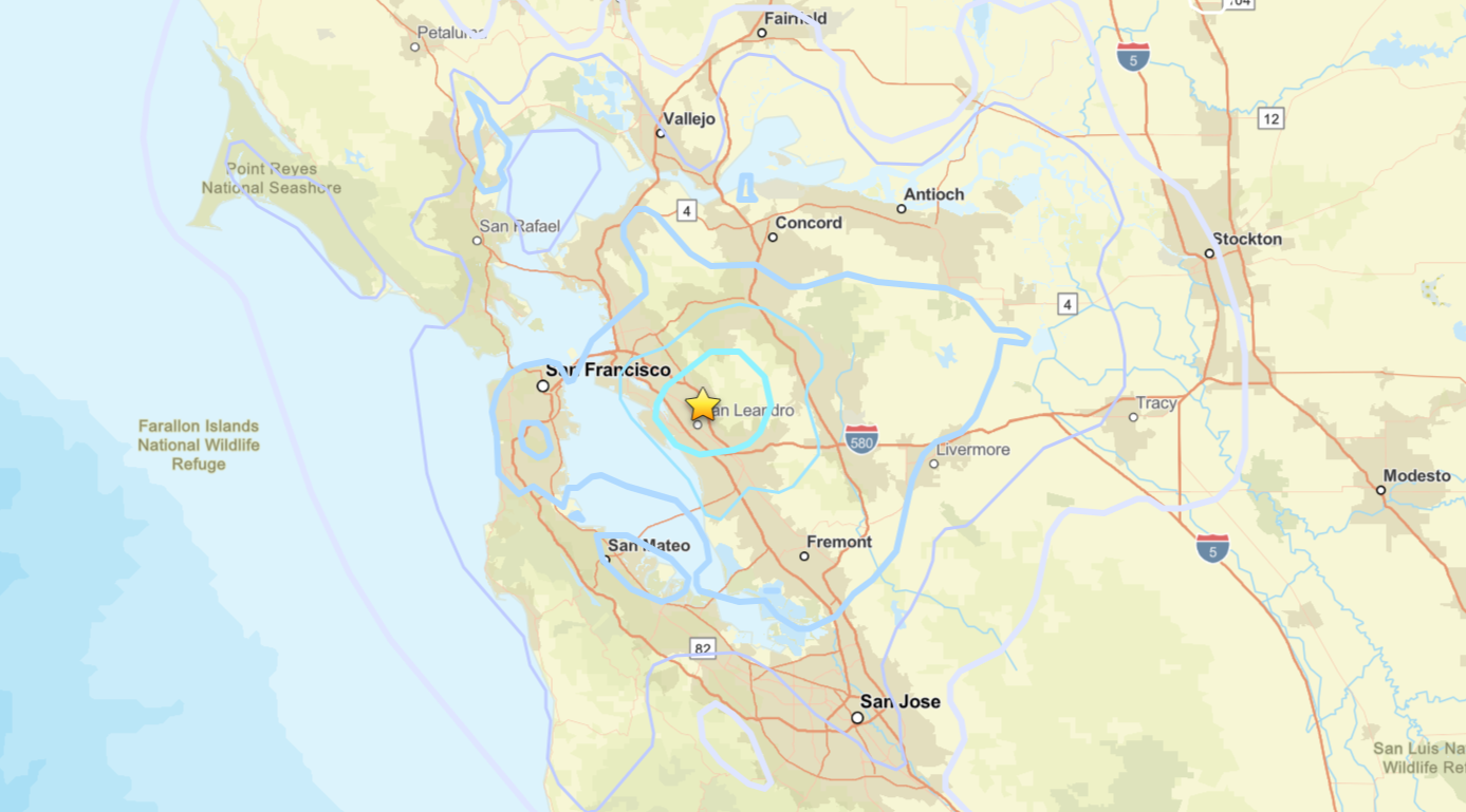3.8 magnitude earthquake, several aftershocks strike near San Leandro