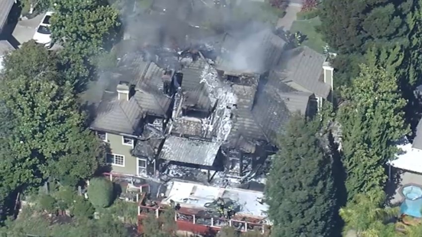 Scene of a house fire in Walnut Creek.