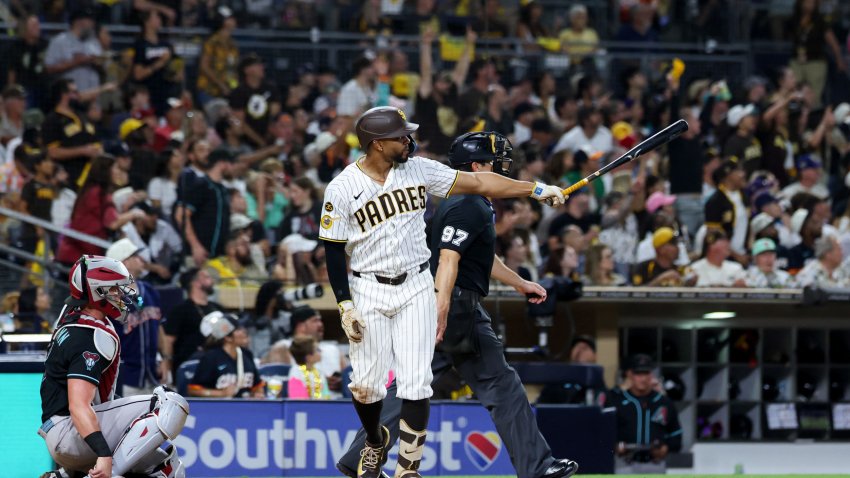 SAN DIEGO, CA – SEPTEMBER 26: Xander Bogaerts #2 of the San Diego Padres hits a home run in the fifth inning during the game between the Arizona Diamondbacks and the San Diego Padres at Petco Park on Saturday, September 26, 2026 in San Diego, California. (Photo by Brendon Baranov/MLB Photos via Getty Images)