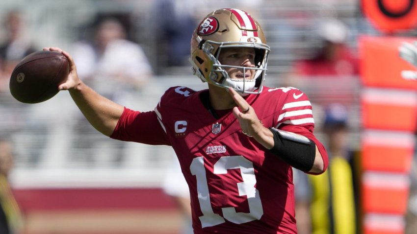 SANTA CLARA, CALIFORNIA – SEPTEMBER 27: Brock Purdy #13 of the San Francisco 49ers drops back looking to pass against the Arizona Cardinals in the first quarter at Levi’s Stadium on September 27, 2026 in Santa Clara, California. (Photo by Thearon W. Henderson/Getty Images)
