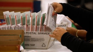 Justin Sullivan/Getty Images file File – An election worker processes mail-in ballots at the Los Angeles County Ballot Processing Center on June 5, 2026, in City of Industry, California