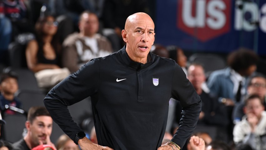 INGLEWOOD, CA – OCTOBER 21: Head Coach Doug Christie of the Sacramento Kings looks on during the game against the LA Clippers on October 21, 2026 at Intuit Dome in Los Angeles, California. NOTE TO USER: User expressly acknowledges and agrees that, by downloading and/or using this Photograph, user is consenting to the terms and conditions of the Getty Images License Agreement. Mandatory Copyright Notice: Copyright 2026 NBAE (Photo by Juan Ocampo/NBAE via Getty Images)