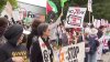 Pro-Palestinian protesters gather outside FedEx facility in Oakland