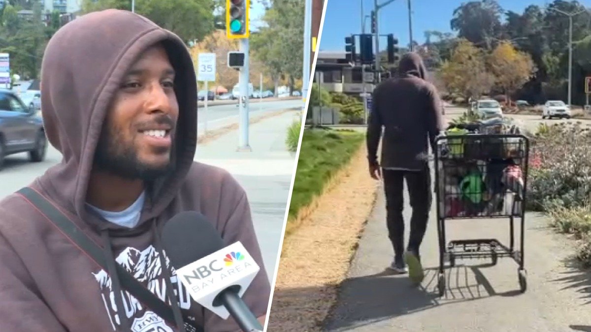 Man reaches the Bay Area after walking across the country from New York City