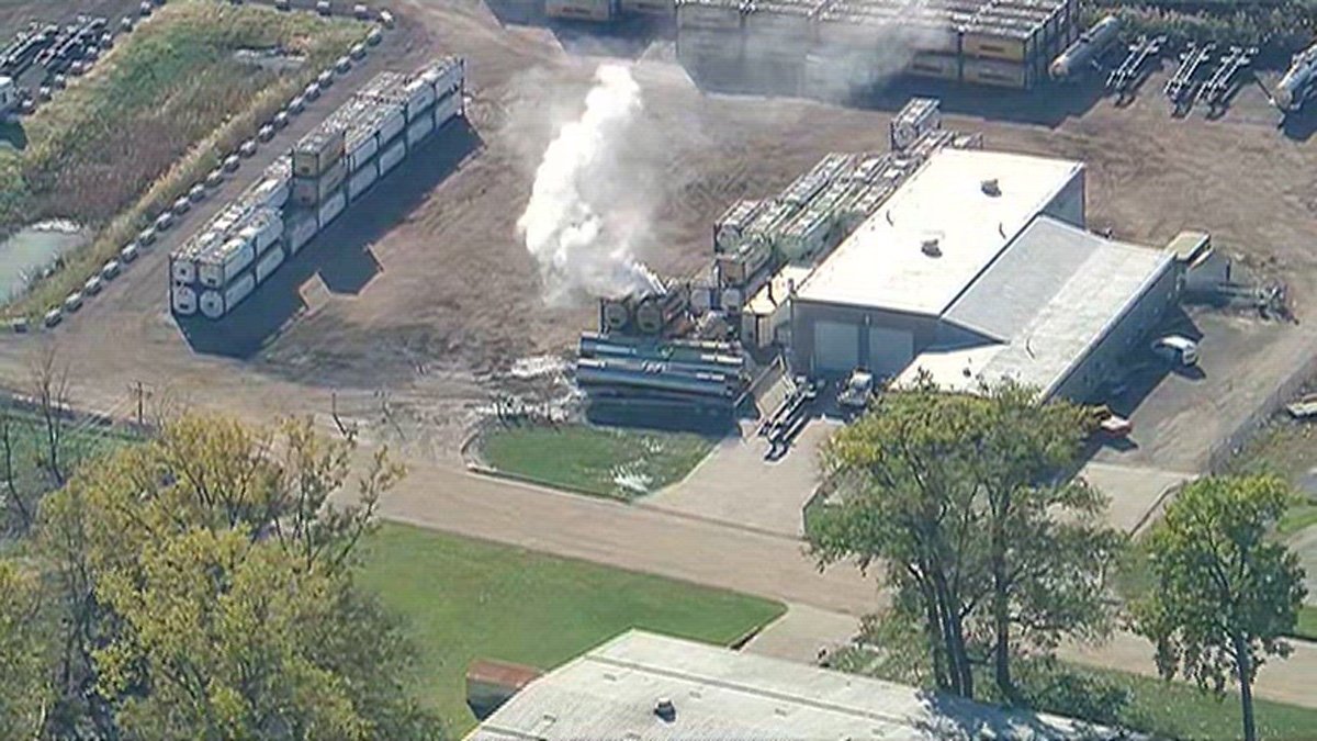 Fireworks Exploding In Ice Evacuations, shelter-in-place orders in Ohio after chemical release ...