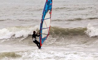 Windsurfer Struggling in Bay Safely Rescued