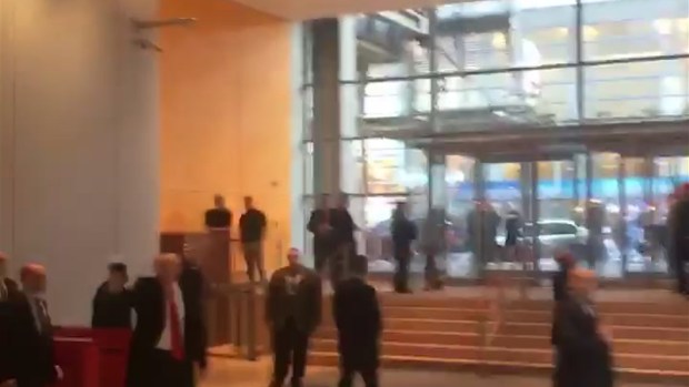 [NATL] Trump Booed Leaving New York Times